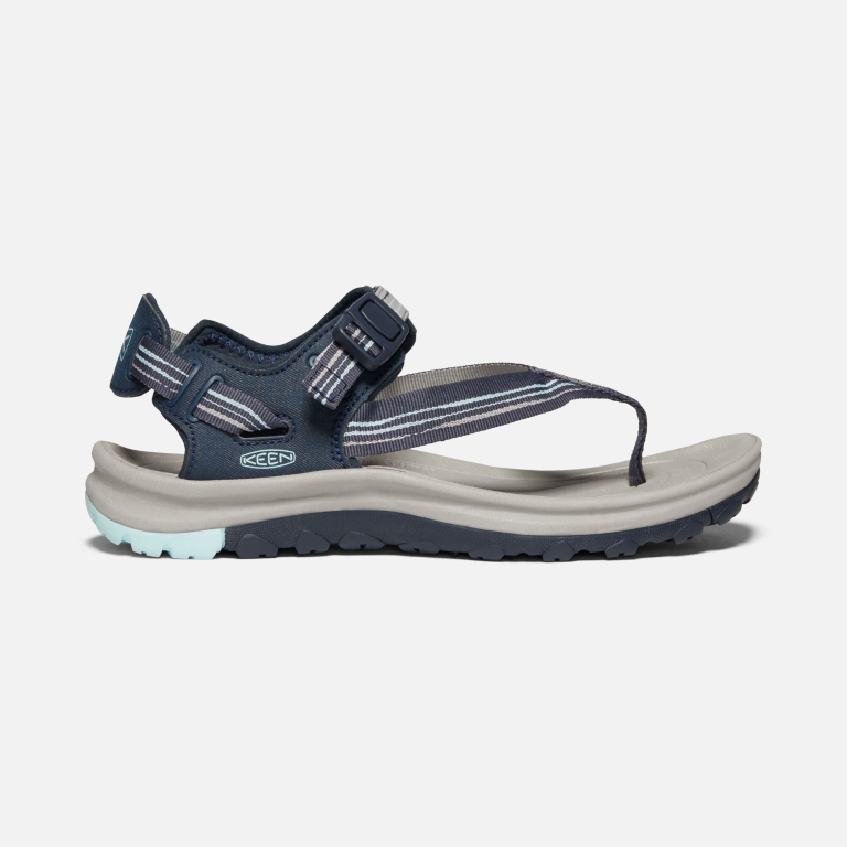 Keen Terradora II Toe Post Sandals - Women's Navy Light Blue Sandals